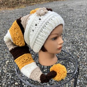 Stocking Hat Gold, Brown, Tan and Cream