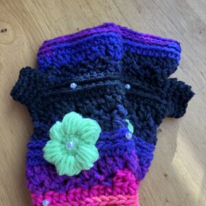 Woman’s Fingerless Gloves Pink Black Purple Green